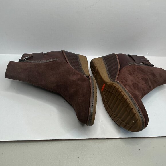 Cole Haan Suede Leather Wedge Waterproof Boots with Nike Air Sole – Women’s 10B - Picture 3 of 12